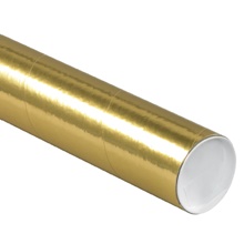 3 x 12" Gold Tubes with Caps image