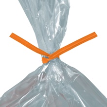 4 x 5/32" Orange Paper Twist Ties image