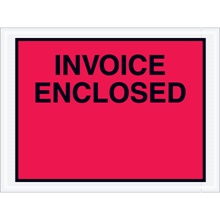 4 1/2 x 6" Red "Invoice Enclosed" Envelopes image