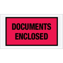 5 1/2 x 10" Red "Documents Enclosed" Envelopes image