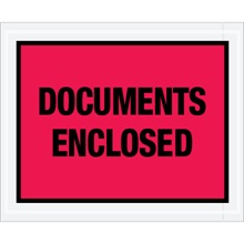 4 1/2 x 5 1/2" Red "Documents Enclosed" Envelopes image
