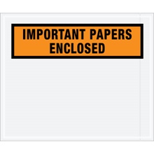 10 x 12" Orange "Important Papers Enclosed" Envelopes image