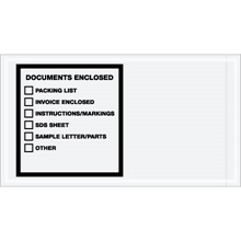 5 1/2 x 10" "Documents Enclosed" Transportation Envelopes image