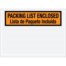 7 1/2 x 5 1/2" Bilingual Packing List Envelopes English/Spanish image