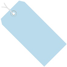 2 3/4 x 1 3/8" Light Blue 13 Pt. Shipping Tags - Pre-Strung image