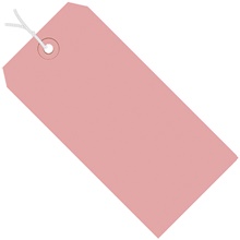 2 3/4 x 1 3/8" Pink 13 Pt. Shipping Tags - Pre-Strung image