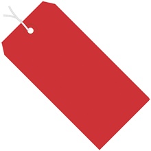 2 3/4 x 1 3/8" Red 13 Pt. Shipping Tags - Pre-Strung image