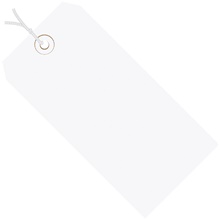 2 3/4 x 1 3/8" White 13 Pt. Shipping Tags - Pre-Strung image