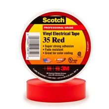 3/4" x 66' Red Scotch® Vinyl Color Coding Electrical Tape 35 image