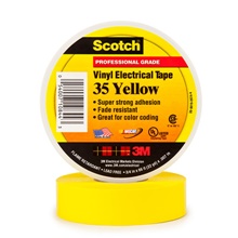 3/4" x 66' Yellow Scotch® Vinyl Color Coding Electrical Tape 35 image