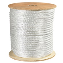 1/2", 3,900 lb, White Solid Braided Nylon Rope image