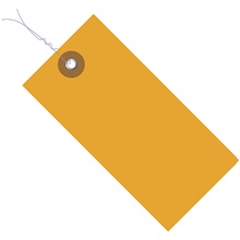 2 3/4 x 1 3/8" Orange Tyvek® Pre-Wired Shipping Tag image