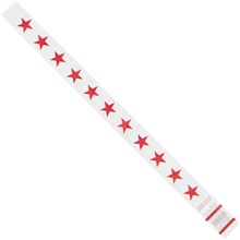 3/4 x 10" Red Stars Tyvek® Wristbands image